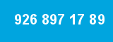 926 897 17 89 926 897 17 89